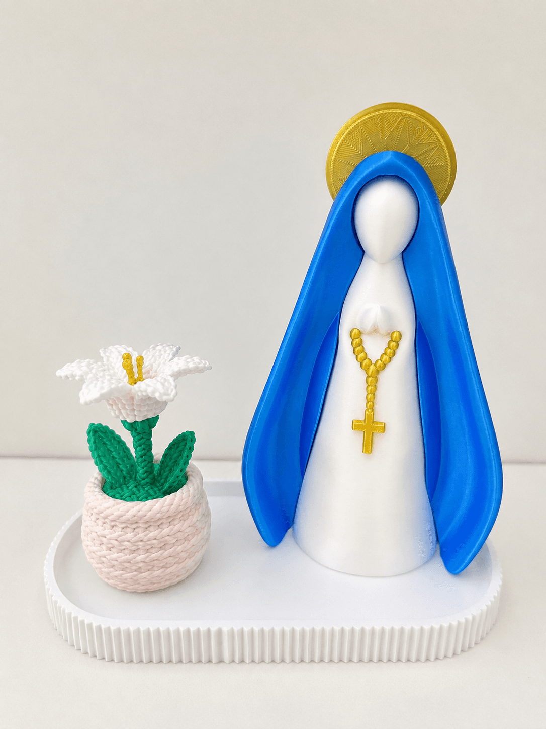 Foto 1 de Kit nossa Senhora 19 cm com Flor
