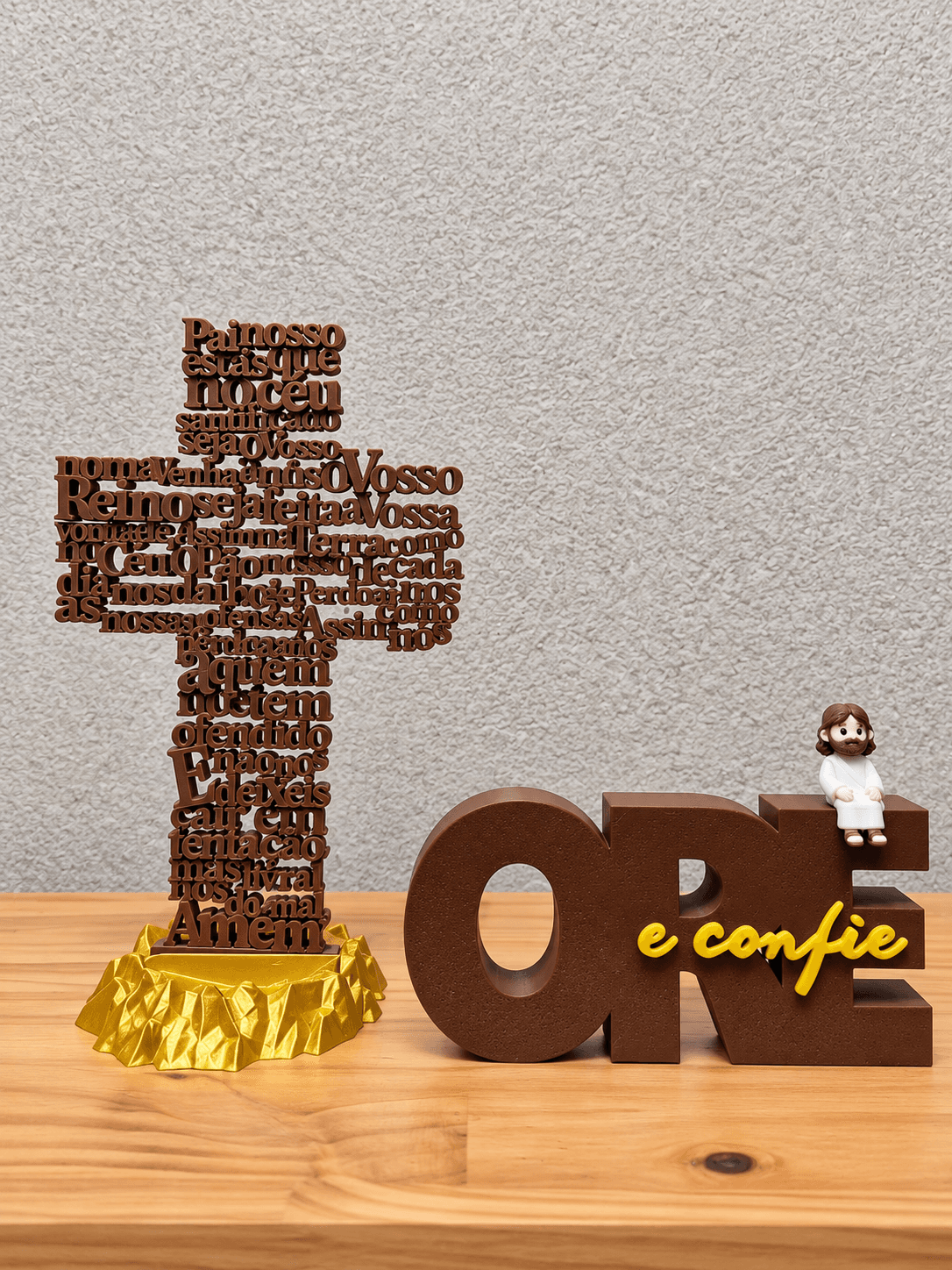 Foto 1 de Cruz Pai Nosso + Ore e Confie com Jesus